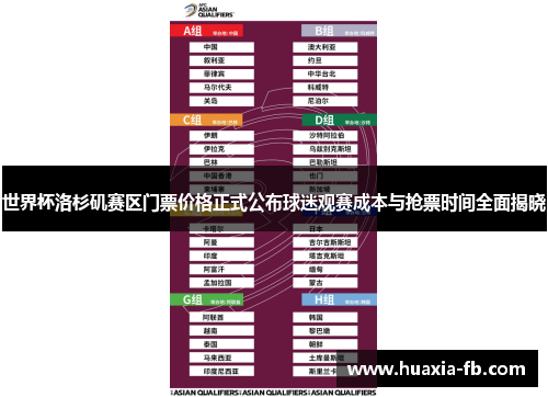 世界杯洛杉矶赛区门票价格正式公布球迷观赛成本与抢票时间全面揭晓 世界杯洛杉矶赛区门票价格正式公布球迷观赛成本与抢票时间全面揭晓